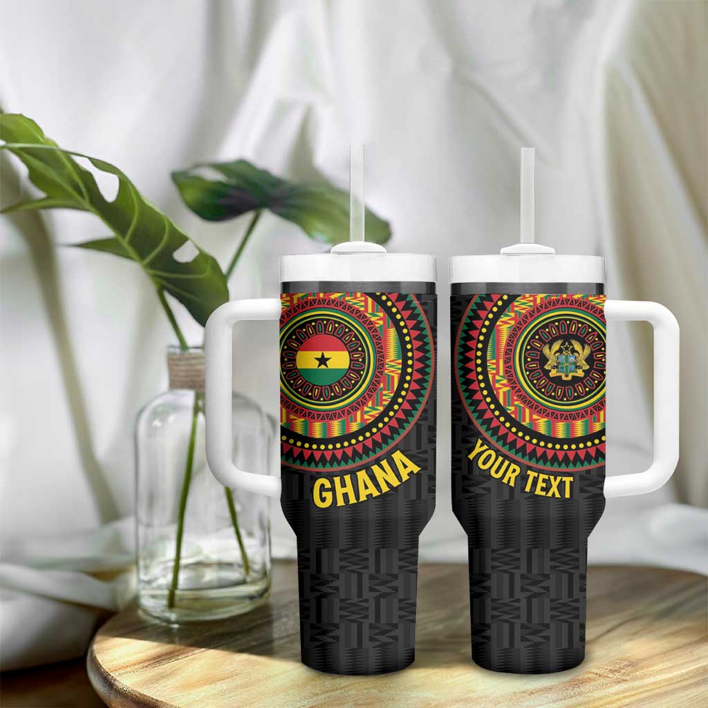Personalised Ghana African Tribal Mix Kente Patterns Tumbler With Handle Chest Arm Tattoo