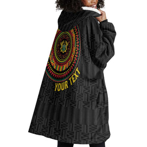 Personalised Ghana African Tribal Mix Kente Patterns Wearable Blanket Hoodie Chest Arm Tattoo