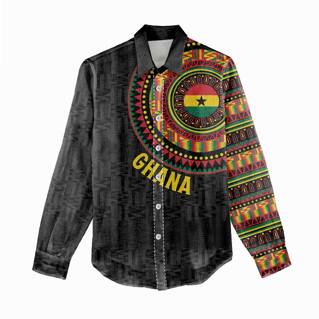 Personalised Ghana African Tribal Mix Kente Patterns Women Casual Shirt Chest Arm Tattoo