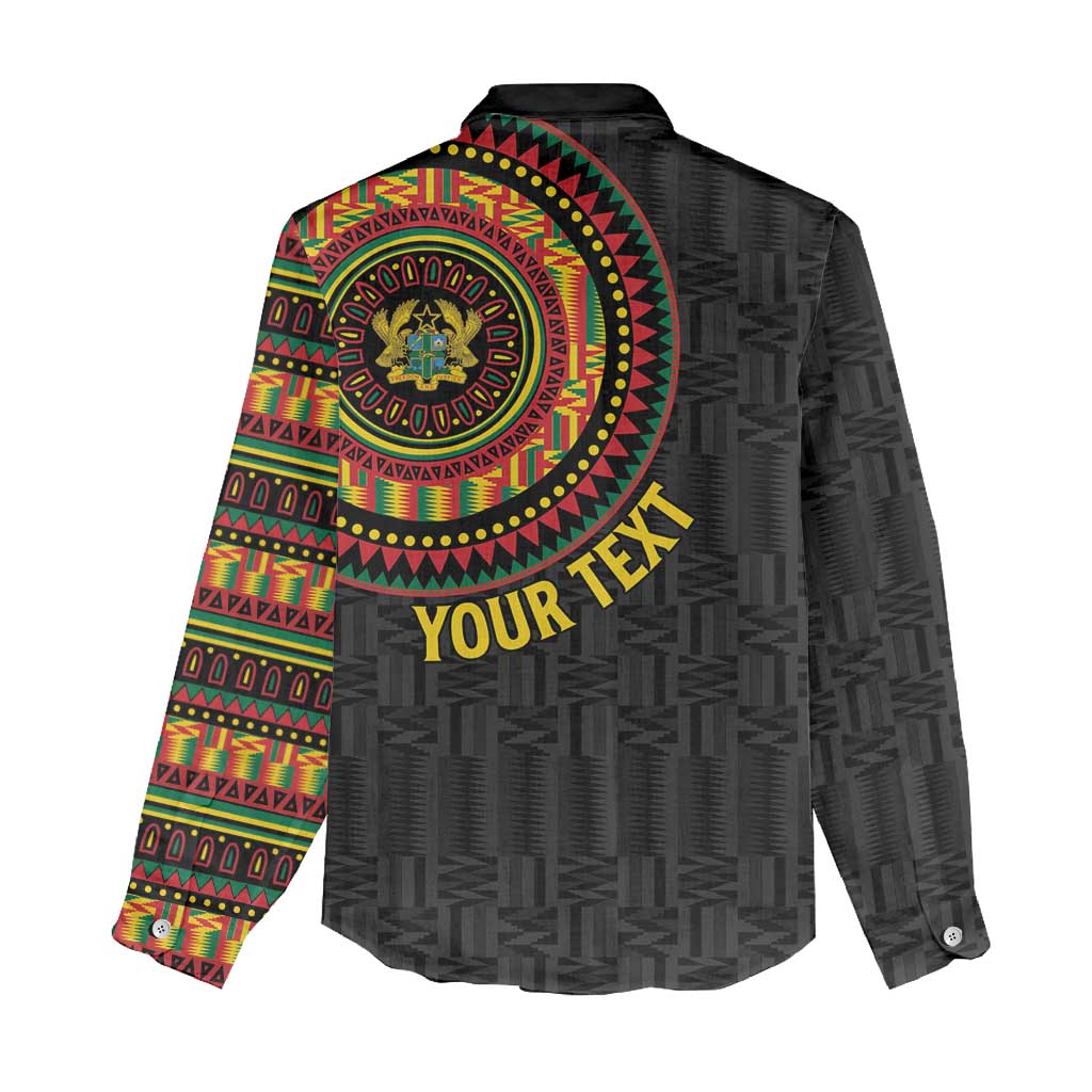 Personalised Ghana African Tribal Mix Kente Patterns Women Casual Shirt Chest Arm Tattoo