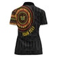 Personalised Ghana African Tribal Mix Kente Patterns Women Polo Shirt Chest Arm Tattoo