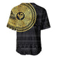 African Adinkra Baseball Jersey Sankofa Bird - Gold Version - Chest Arm Tattoo