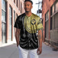 African Adinkra Baseball Jersey Sankofa Bird - Gold Version - Chest Arm Tattoo