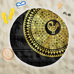 African Adinkra Beach Blanket Sankofa Bird - Gold Version - Chest Arm Tattoo