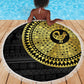 African Adinkra Beach Blanket Sankofa Bird - Gold Version - Chest Arm Tattoo