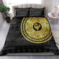 African Adinkra Bedding Set Sankofa Bird - Gold Version - Chest Arm Tattoo