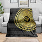 African Adinkra Blanket Sankofa Bird - Gold Version - Chest Arm Tattoo