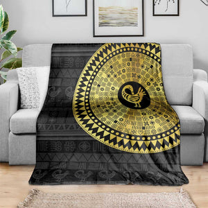 African Adinkra Blanket Sankofa Bird - Gold Version - Chest Arm Tattoo