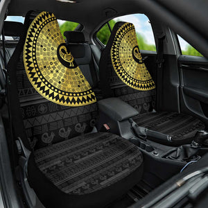 African Adinkra Car Seat Cover Sankofa Bird - Gold Version - Chest Arm Tattoo