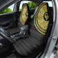 African Adinkra Car Seat Cover Sankofa Bird - Gold Version - Chest Arm Tattoo