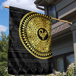African Adinkra Garden Flag Sankofa Bird - Gold Version - Chest Arm Tattoo