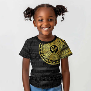 African Adinkra Kid T shirt Sankofa Bird - Gold Version - Chest Arm Tattoo
