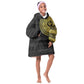 African Adinkra Kid Wearable Blanket Hoodie Sankofa Bird - Gold Version - Chest Arm Tattoo