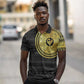 African Adinkra Polo Shirt Sankofa Bird - Gold Version - Chest Arm Tattoo