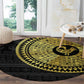 African Adinkra Round Carpet Sankofa Bird - Gold Version - Chest Arm Tattoo