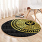 African Adinkra Round Carpet Sankofa Bird - Gold Version - Chest Arm Tattoo