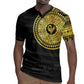 African Adinkra Rugby Jersey Sankofa Bird - Gold Version - Chest Arm Tattoo
