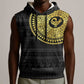 African Adinkra Sleeveless Hoodie Sankofa Bird - Gold Version - Chest Arm Tattoo - African Pride