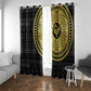 African Adinkra Window Curtain Sankofa Bird - Gold Version - Chest Arm Tattoo