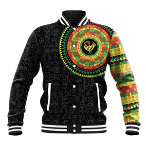 African Sankofa Bird Baseball Jacket Adinkra Symbols - Chest Arm Tattoo