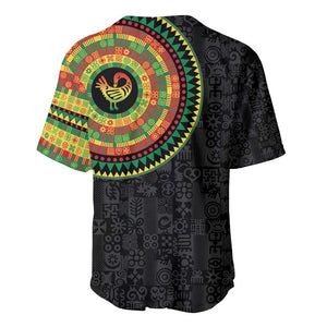 African Sankofa Bird Baseball Jersey Adinkra Symbols - Chest Arm Tattoo