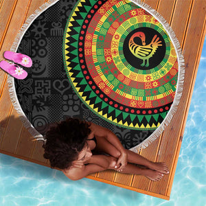 African Sankofa Bird Beach Blanket Adinkra Symbols - Chest Arm Tattoo
