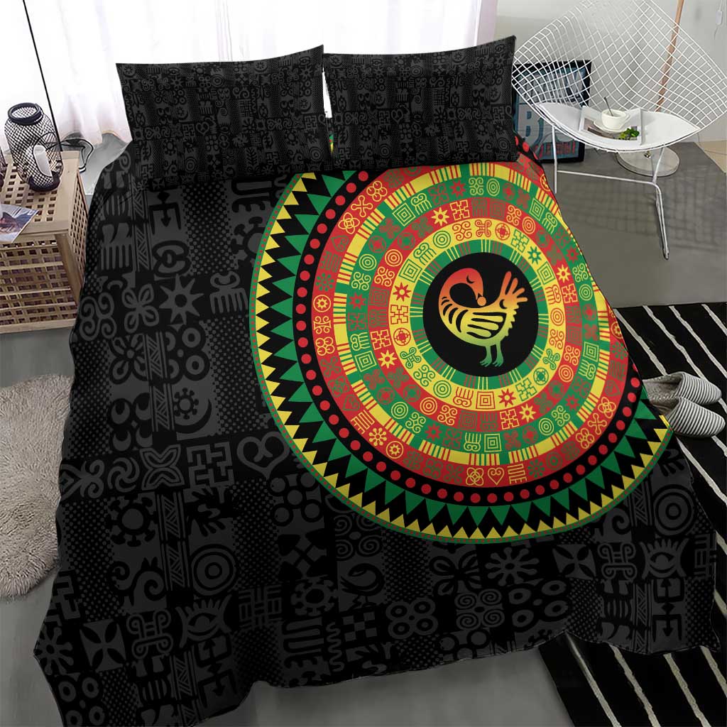 African Sankofa Bird Bedding Set Adinkra Symbols - Chest Arm Tattoo