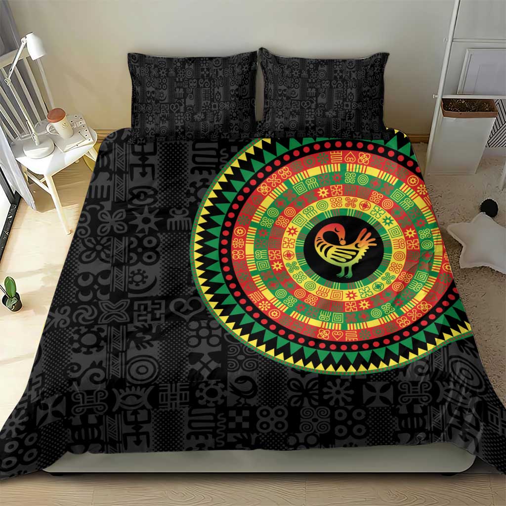 African Sankofa Bird Bedding Set Adinkra Symbols - Chest Arm Tattoo