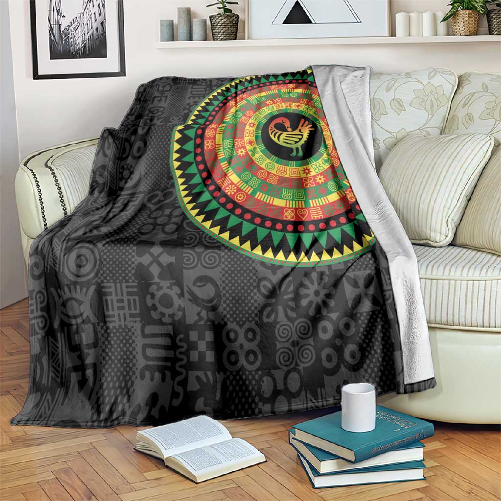 African Sankofa Bird Blanket Adinkra Symbols - Chest Arm Tattoo