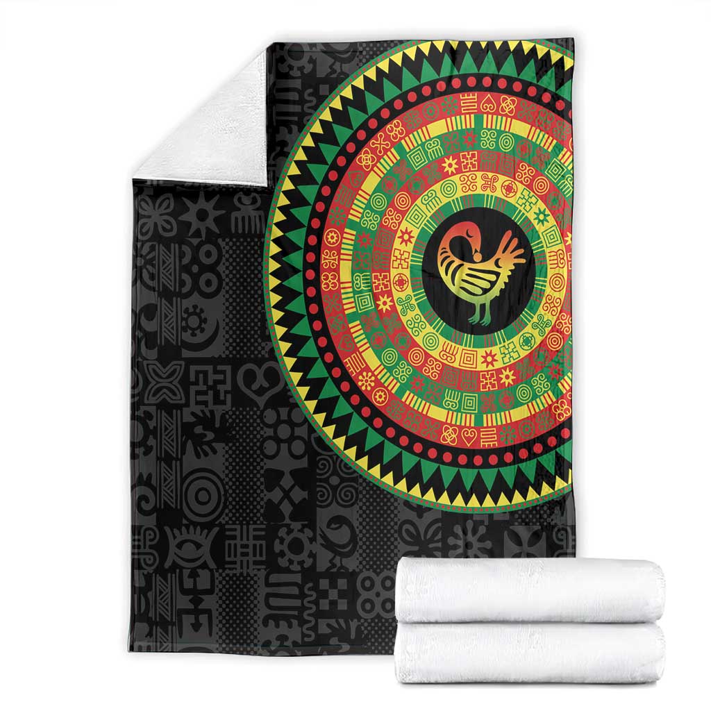 African Sankofa Bird Blanket Adinkra Symbols - Chest Arm Tattoo