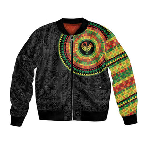 African Sankofa Bird Bomber Jacket Adinkra Symbols - Chest Arm Tattoo