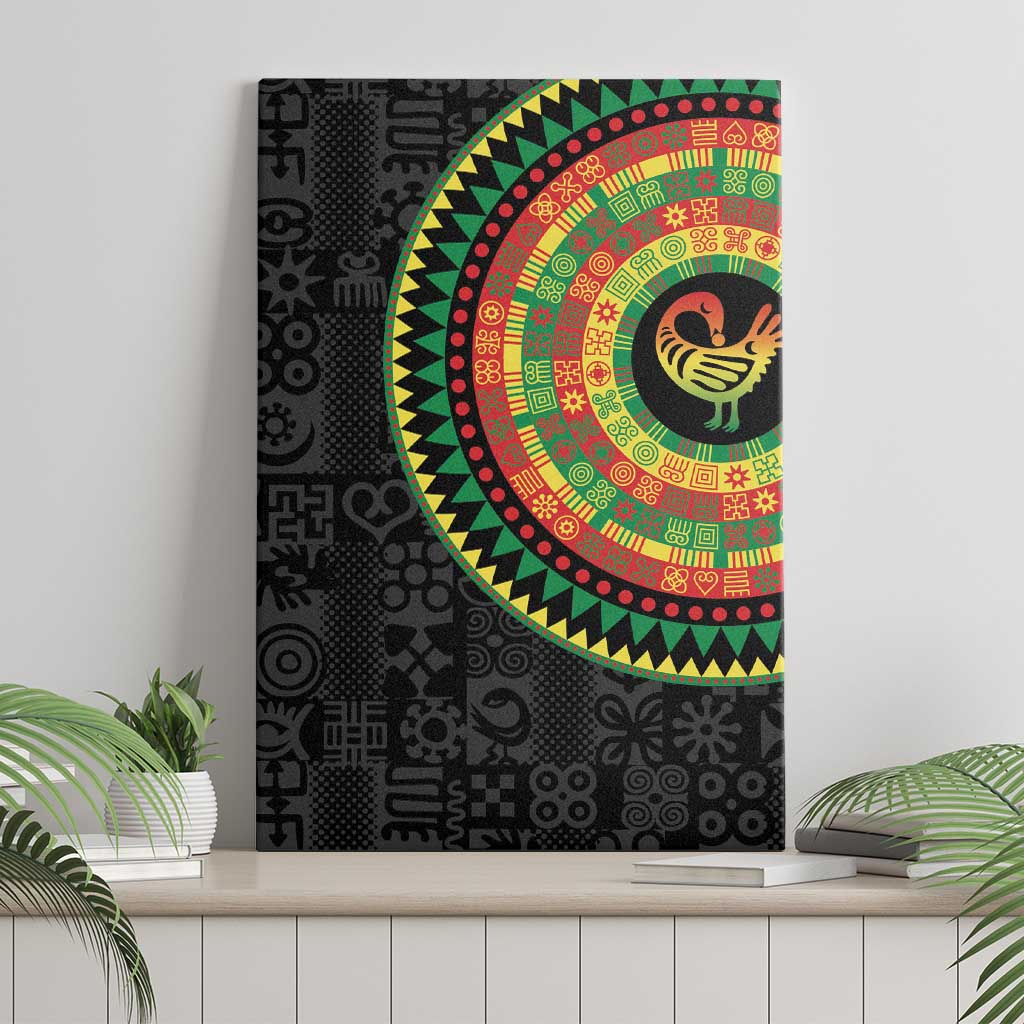 African Sankofa Bird Canvas Wall Art Adinkra Symbols - Chest Arm Tattoo