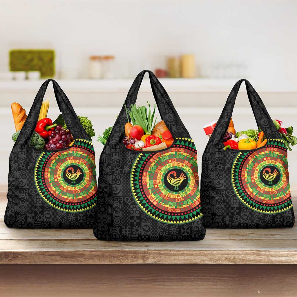 African Sankofa Bird Grocery Bag Adinkra Symbols - Chest Arm Tattoo