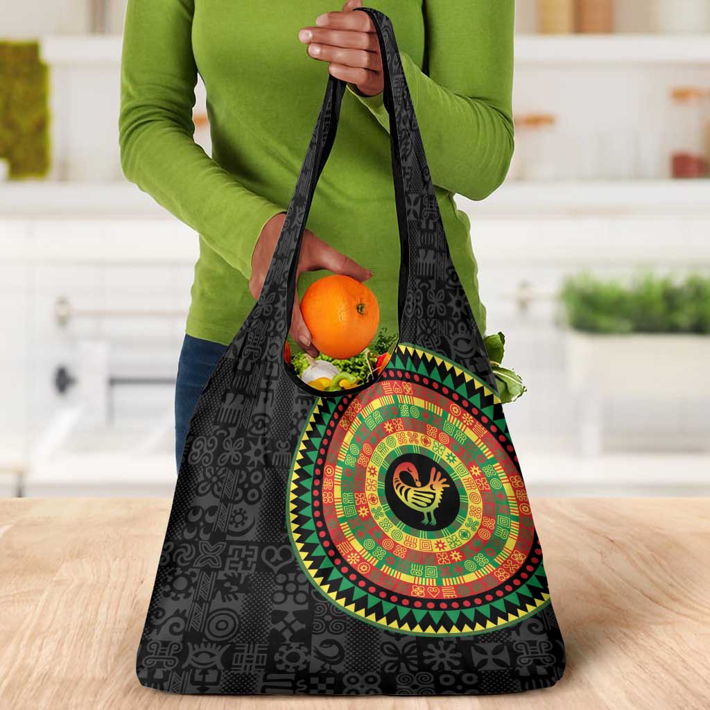 African Sankofa Bird Grocery Bag Adinkra Symbols - Chest Arm Tattoo