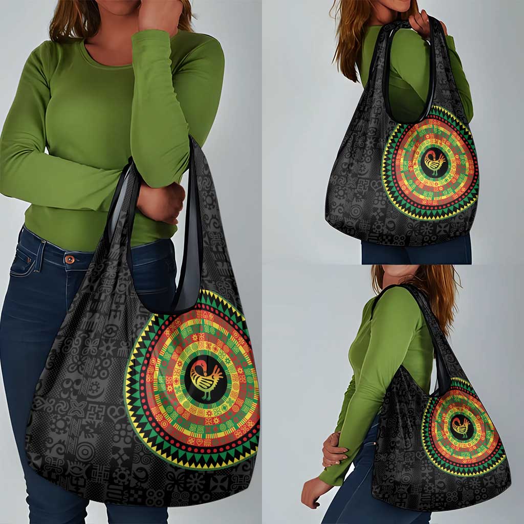 African Sankofa Bird Grocery Bag Adinkra Symbols - Chest Arm Tattoo
