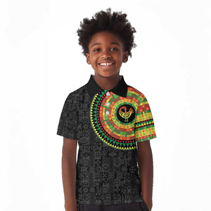African Sankofa Bird Kid Polo Shirt Adinkra Symbols - Chest Arm Tattoo