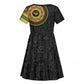 African Sankofa Bird Kid Short Sleeve Dress Adinkra Symbols - Chest Arm Tattoo