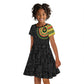 African Sankofa Bird Kid Short Sleeve Dress Adinkra Symbols - Chest Arm Tattoo