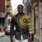 African Sankofa Bird Long Sleeve Button Shirt Adinkra Symbols - Chest Arm Tattoo