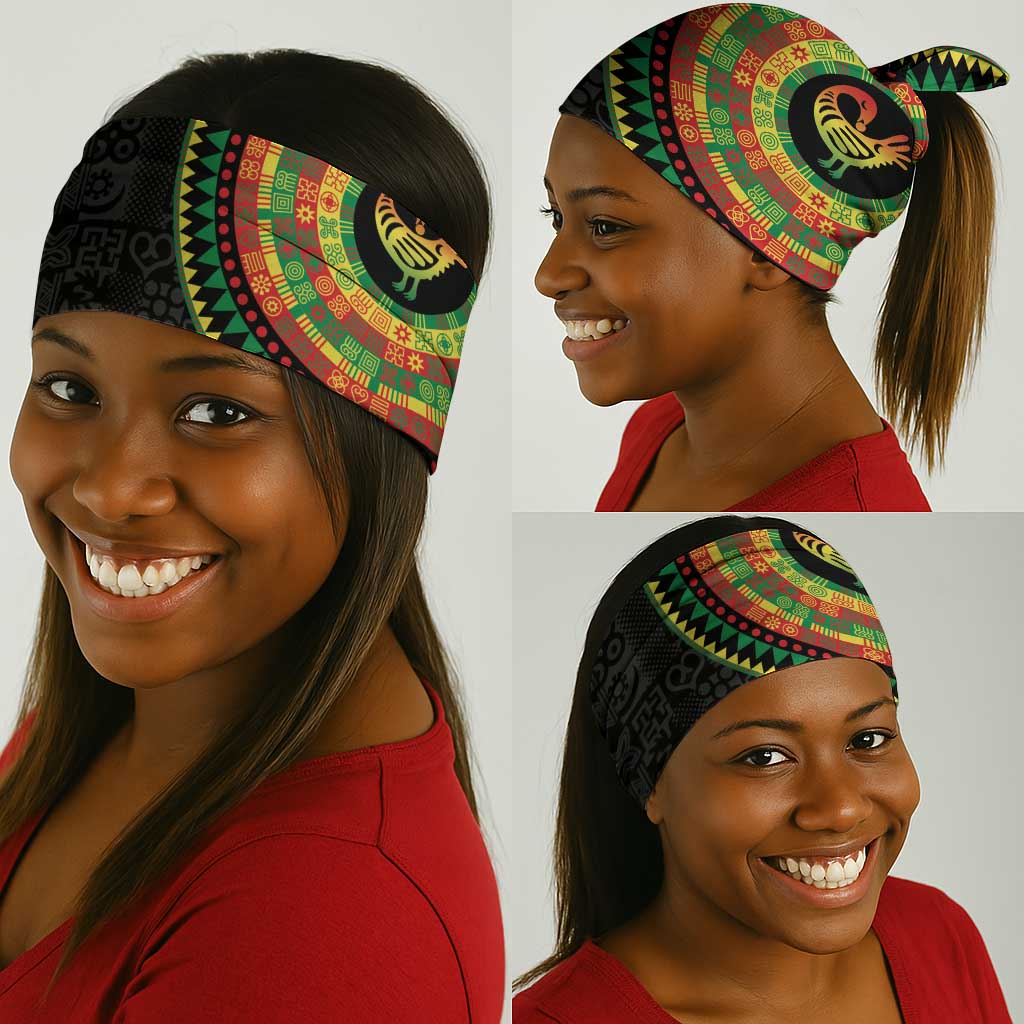 African Sankofa Bird Neck Gaiter Adinkra Symbols - Chest Arm Tattoo LT15
