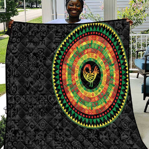 African Sankofa Bird Quilt Adinkra Symbols - Chest Arm Tattoo