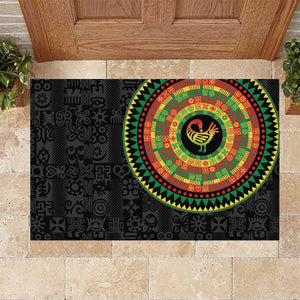 African Sankofa Bird Rubber Doormat Adinkra Symbols - Chest Arm Tattoo