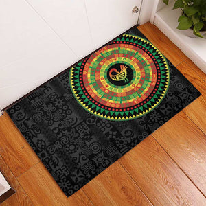 African Sankofa Bird Rubber Doormat Adinkra Symbols - Chest Arm Tattoo