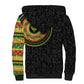 African Sankofa Bird Sherpa Hoodie Adinkra Symbols - Chest Arm Tattoo