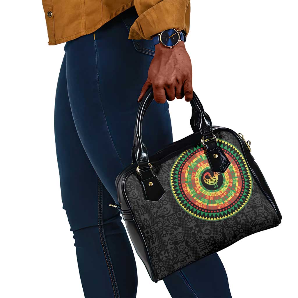 African Sankofa Bird Shoulder Handbag Adinkra Symbols - Chest Arm Tattoo
