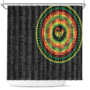 African Sankofa Bird Shower Curtain Adinkra Symbols - Chest Arm Tattoo