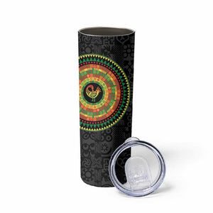 African Sankofa Bird Skinny Tumbler Adinkra Symbols - Chest Arm Tattoo
