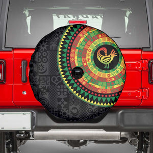 African Sankofa Bird Spare Tire Cover Adinkra Symbols - Chest Arm Tattoo