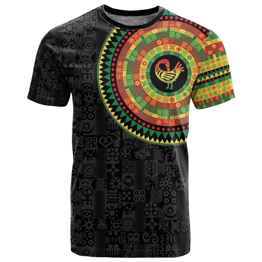 African Sankofa Bird T shirt Adinkra Symbols - Chest Arm Tattoo
