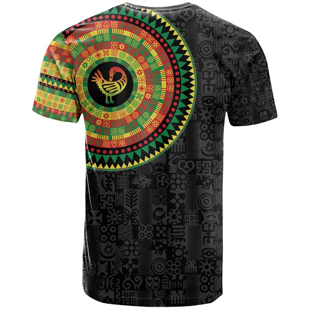 African Sankofa Bird T shirt Adinkra Symbols - Chest Arm Tattoo